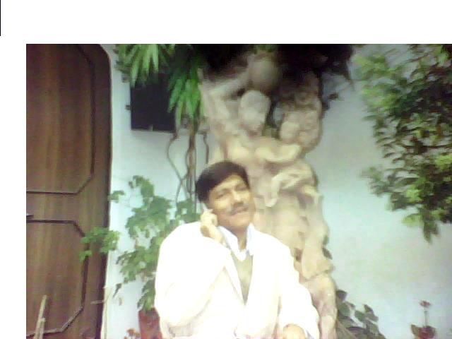 At his resi.
